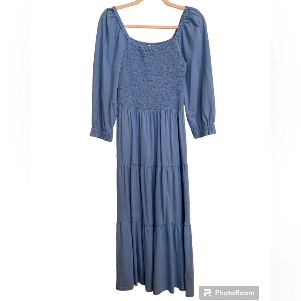 NWT J. Crew blue long dress. Size XS.